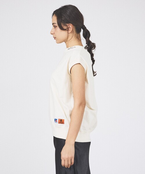 Russell Athletic（ラッセルアスレティック）の「【RUSSELL×JACKSON MATISSE】Heavy Slub Jersey Sleeveless Shirts / ヘビースラブジャージースリーブレスシャツ（Tシャツ/カットソー・レディース・レッド/チャコールグレー/オフホワイト・フリー）」の17枚目の写真