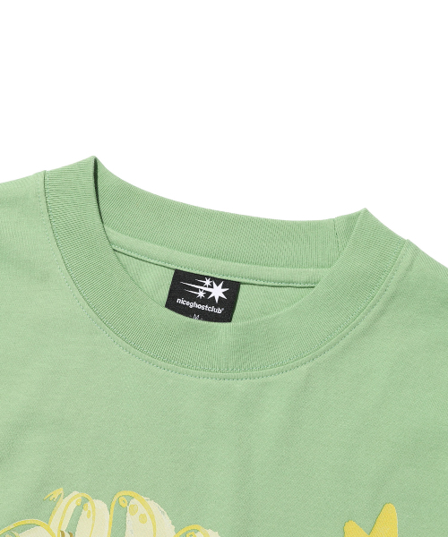 NICE GHOST CLUB（ナイスゴーストクラブ）の「BABY GUARDIANS BIGBIG L/S TEE_MINT(NG2GSUT550A)（Tシャツ/カットソー・レディース・ミント・SMALL/MEDIUM）」の3枚目の写真