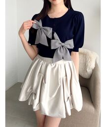 dazzlin（ダズリン）の「リボンディティールカーデトップス（ニット/セーター）」