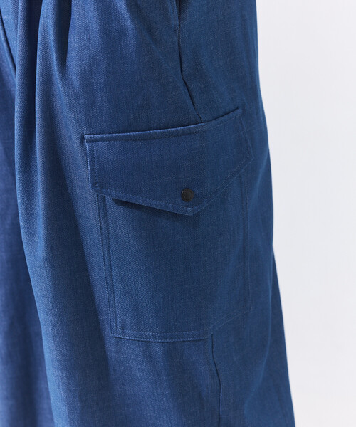 FREAK'S STORE(フリークスストア)の「THOUSAND MILE × FREAK'S STORE/サウザンドマイル 別注 UVカット デニムライクワイド サロペット(サロペット/オーバーオール・レディース・ネイビー・フリ-)」の15枚目の写真