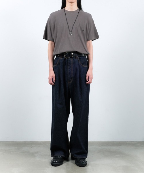 Jieda(ジエダ)の「ONE TUCK DENIM PANTS(デニムパンツ・メンズ・インディゴブルー・2/1)」の4枚目の写真