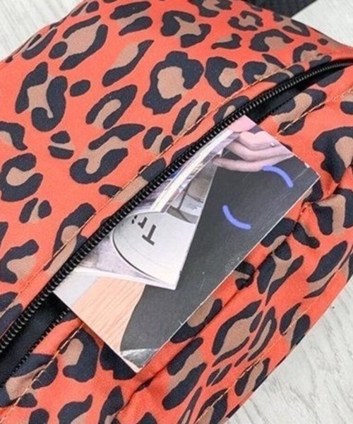 Beststore(ベストストア)の「「手ぶらで身軽に」大容量レオパード柄ボディバッグ ウエストポーチ 男女兼用(ボディバッグ/ウエストポーチ・レディース・アイボリー系/ピンク系/オレンジ系/ローズ系・FREE)」の18枚目の写真
