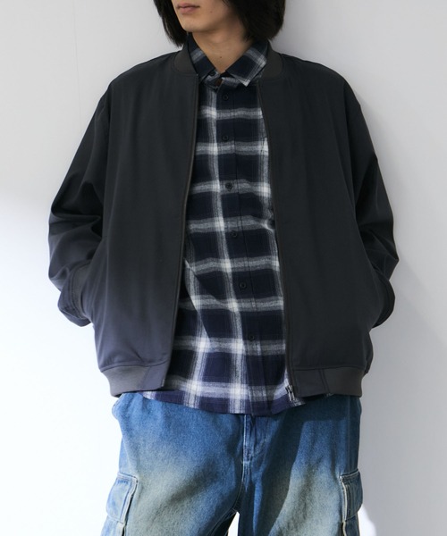 Mac-House(マックハウス)の「【Real Standard /リアルスタンダード】 メンズ ストレッチツイル リブジャケット 快適ストレッチ(ブルゾン・メンズ・ブラック/チャコール/ネイビー・S/M/L/XL)」の1枚目の写真