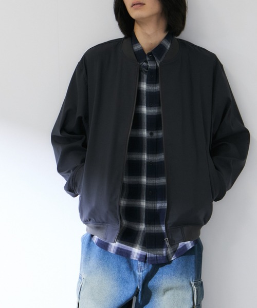 Mac-House(マックハウス)の「【Real Standard /リアルスタンダード】 メンズ ストレッチツイル リブジャケット 快適ストレッチ(ブルゾン・メンズ・ブラック/チャコール/ネイビー・S/M/L/XL)」の8枚目の写真