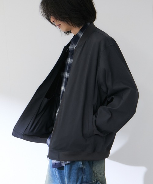 Mac-House(マックハウス)の「【Real Standard /リアルスタンダード】 メンズ ストレッチツイル リブジャケット 快適ストレッチ(ブルゾン・メンズ・ブラック/チャコール/ネイビー・S/M/L/XL)」の9枚目の写真