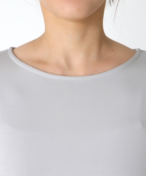 Jines（ジネス）の「綺麗見えジャージーヘムフリルトップス（Tシャツ/カットソー・レディース・ブラック/ホワイト・38）」の12枚目の写真