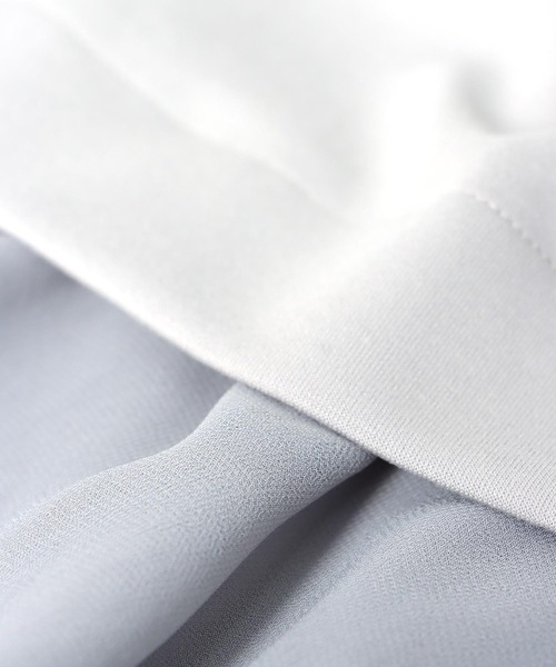 Jines（ジネス）の「綺麗見えジャージーヘムフリルトップス（Tシャツ/カットソー・レディース・ブラック/ホワイト・38）」の15枚目の写真