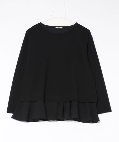 Jines（ジネス）の「綺麗見えジャージーヘムフリルトップス（Tシャツ/カットソー・レディース・ブラック/ホワイト・38）」の20枚目の写真