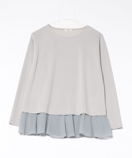 Jines（ジネス）の「綺麗見えジャージーヘムフリルトップス（Tシャツ/カットソー・レディース・ブラック/ホワイト・38）」の21枚目の写真