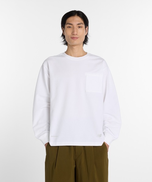 NB GREY ポケット長袖（Tシャツ/カットソー）｜New Balance