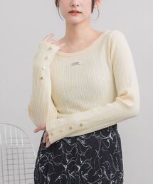 RETRO GIRL | クルーネックリブニット(ニット/セーター)