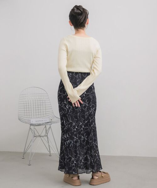 RETRO GIRL（レトロガール）の「クルーネックリブニット（ニット/セーター・レディース・ライトグレー/ナチュラル/イエロー・FREE）」の21枚目の写真