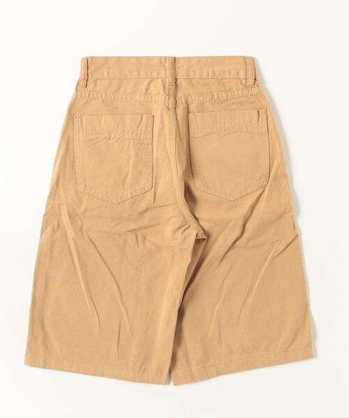 Vini（ヴィニ）の「コットンキャンバス ギミックワイドハーフパンツ（デニムパンツ・レディース・ベージュ/カーキ・MEDIUM）」の8枚目の写真