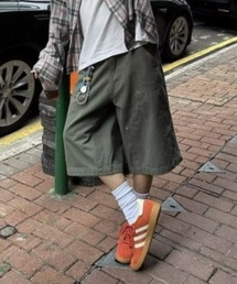 Vini（ヴィニ）の「コットンキャンバス ギミックワイドハーフパンツ（デニムパンツ）」