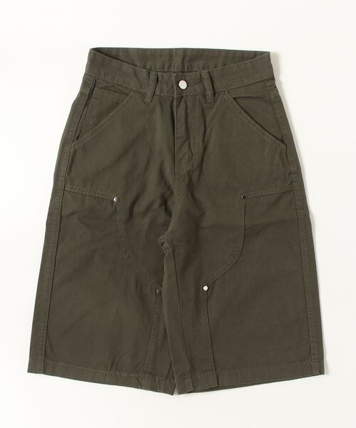 Vini（ヴィニ）の「コットンキャンバス ギミックワイドハーフパンツ（デニムパンツ・レディース・ベージュ/カーキ・MEDIUM）」の9枚目の写真