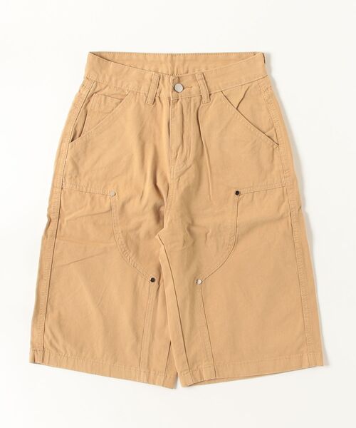 Vini（ヴィニ）の「コットンキャンバス ギミックワイドハーフパンツ（デニムパンツ・レディース・ベージュ/カーキ・MEDIUM）」の10枚目の写真