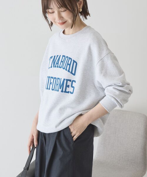 AMERICAN HOLIC（アメリカンホリック）の「カレッジロゴ裏毛スウェット（スウェット・レディース・ピンク/グリーン/ライトグレー/ダークネイビー・FREE）」の19枚目の写真