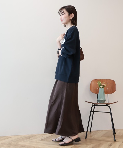 AMERICAN HOLIC（アメリカンホリック）の「カレッジロゴ裏毛スウェット（スウェット・レディース・ピンク/グリーン/ライトグレー/ダークネイビー・FREE）」の8枚目の写真