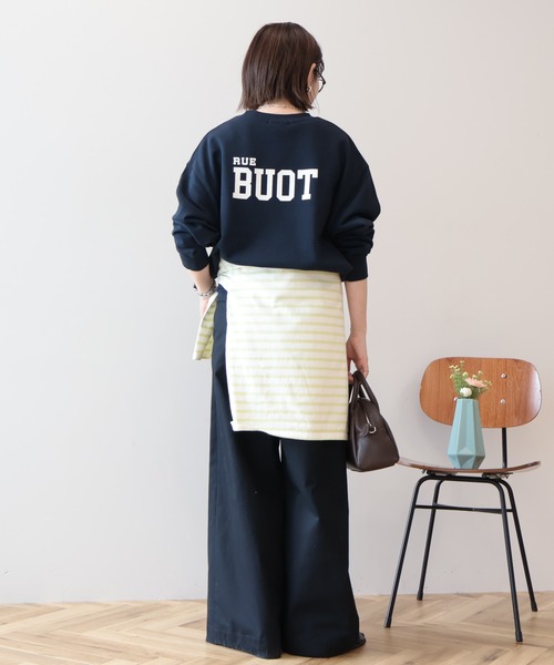 AMERICAN HOLIC（アメリカンホリック）の「カレッジロゴ裏毛スウェット（スウェット・レディース・ピンク/グリーン/ライトグレー/ダークネイビー・FREE）」の11枚目の写真