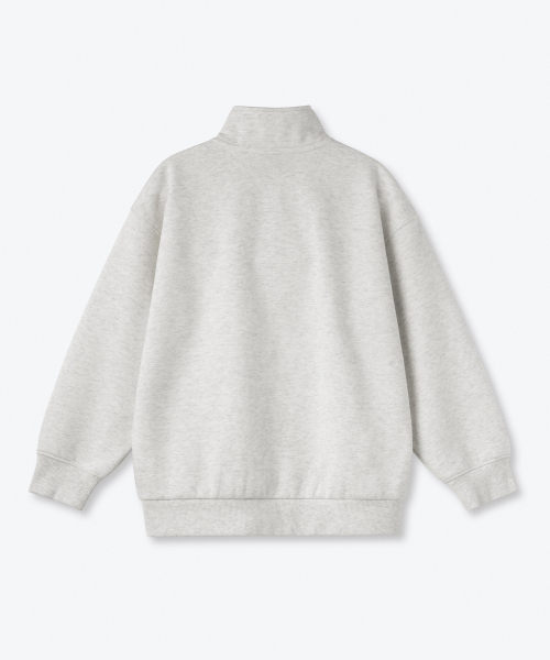 MUSINSA STANDARD KIDS（ムシンサスタンダードキッズ）の「起毛オーバーサイズハーフジップスウェットシャツ[オートミール]（スウェット・レディース・その他・100/110/120/130/140/150/160）」の3枚目の写真