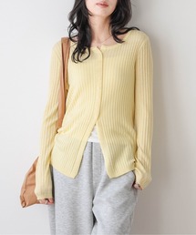 AMELY（エミリー）の「スリットリブニットカーディガン（カーディガン/ボレロ）」