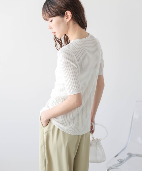 AMELY（エミリー）の「スリットリブニットカーディガン/冷房対策/UV対策（カーディガン/ボレロ・レディース・ブラック/グレー/レッド/ライトグレー/ピンク/ホワイト/モカ/イエロー/ブラック系その他/ホワイト系その他/ライトグレー系/レッド系その他/グレー系その他/ブラウン系その他/イエロー系その他/ピンク系その他・フリー）」の18枚目の写真