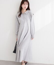 natural couture | フレアポロカットソーワンピース(ワンピース)