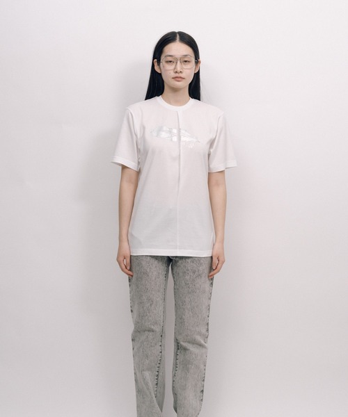 KEISUKEYOSHIDA(ケイスケヨシダ)の「Back Lining T-shirt(Tシャツ/カットソー・レディース・ブラック/ホワイト・M/L)」の3枚目の写真