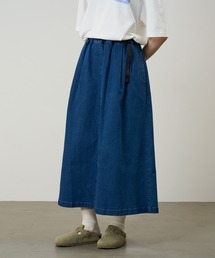 Gramicci | STRETCH DENIM LONG FLARE SKIRT(Tシャツ/カットソー)