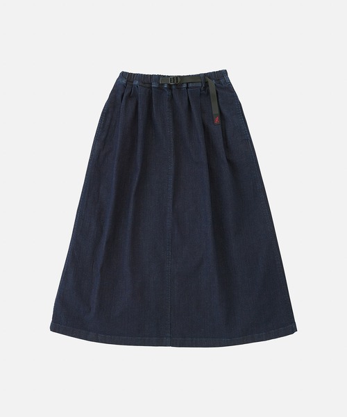 Gramicci（グラミチ）の「STRETCH DENIM LONG FLARE SKIRT｜ストレッチデニムロングフレアスカート（デニムスカート・レディース・ワンウォッシュ/ライトインディゴブルー/ダークインディゴブルー・XL/M/L/S）」の13枚目の写真