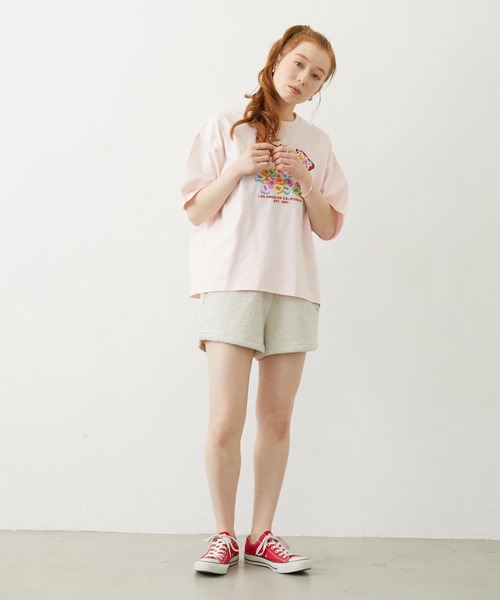 MILKFED.（ミルクフェド）の「RAW EDGE WAIST SWEAT SHORTS（スウェットパンツ・レディース・チャコール/アッシュ/ライトブルー・ONE SIZE）」の15枚目の写真