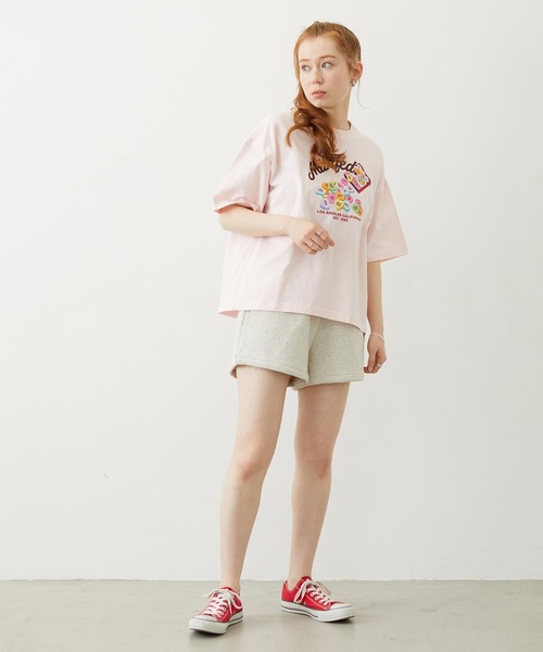 MILKFED.（ミルクフェド）の「RAW EDGE WAIST SWEAT SHORTS（スウェットパンツ・レディース・チャコール/アッシュ/ライトブルー・ONE SIZE）」の16枚目の写真