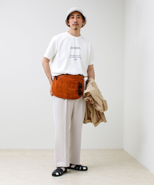 UNIVERSAL OVERALL(ユニバーサルオーバーオール)の「【UNIVERSAL OVERALL】Ripstop Apron Bag(ショルダーバッグ・メンズ・アイボリー/ブラック/オレンジ/ベージュ/グレー・FREE)」の9枚目の写真