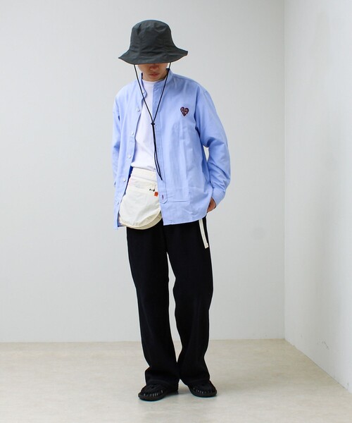 UNIVERSAL OVERALL(ユニバーサルオーバーオール)の「【UNIVERSAL OVERALL】Ripstop Apron Bag(ショルダーバッグ・メンズ・アイボリー/ブラック/オレンジ/ベージュ/グレー・FREE)」の22枚目の写真