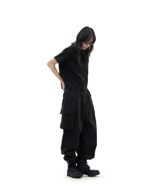 DEFGARMENTS（デフグラメンツ）の「FIRE LINE T-SHIRTS [BLACK]（Tシャツ/カットソー・レディース・アッシュグレー/ブラック・SMALL/MEDIUM/LARGE）」の6枚目の写真