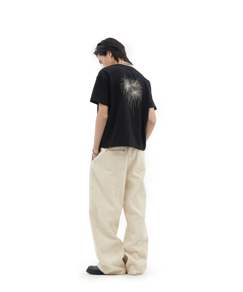 DEFGARMENTS（デフグラメンツ）の「FIRE LINE T-SHIRTS [BLACK]（Tシャツ/カットソー・レディース・アッシュグレー/ブラック・SMALL/MEDIUM/LARGE）」の7枚目の写真