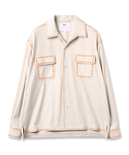 amok(アモク)の「LASER STITCH SHIRT(シャツ/ブラウス・メンズ・ブルー/ブラウン/ベージュ・L/M/S)」の2枚目の写真