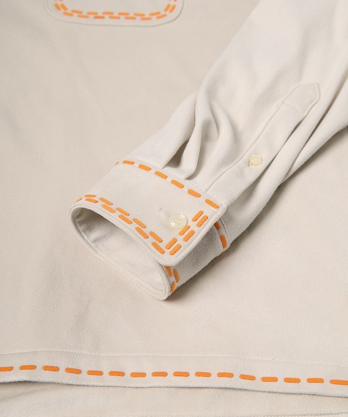 amok(アモク)の「LASER STITCH SHIRT(シャツ/ブラウス・メンズ・ブルー/ブラウン/ベージュ・L/M/S)」の12枚目の写真