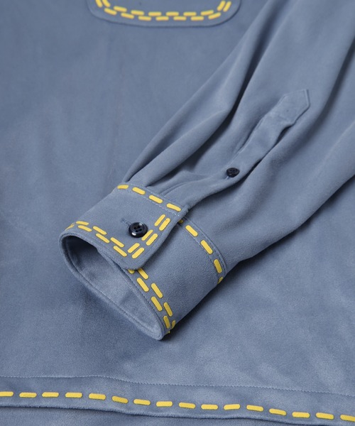 amok(アモク)の「LASER STITCH SHIRT(シャツ/ブラウス・メンズ・ブルー/ブラウン/ベージュ・L/M/S)」の7枚目の写真