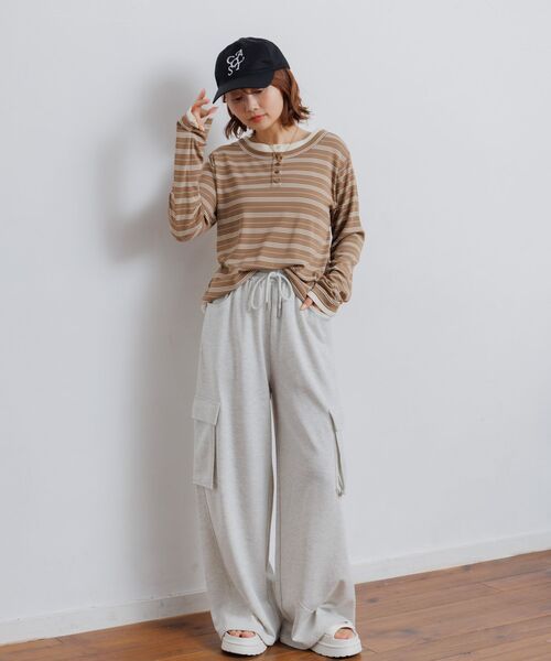 RETRO GIRL(レトロガール)の「カーゴスウェットパンツ(スウェットパンツ・レディース・ホワイト系その他/ライトグレー/ブラック・FREE)」の9枚目の写真