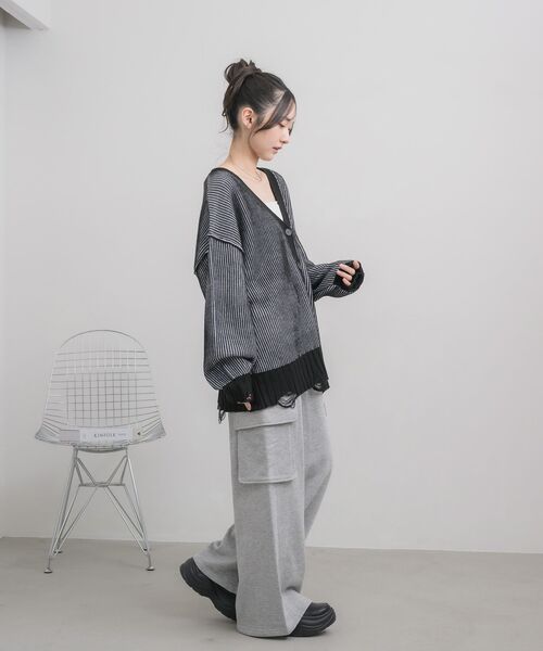 RETRO GIRL(レトロガール)の「カーゴスウェットPT(スウェットパンツ・レディース・ホワイト系その他/ライトグレー/ブラック・FREE)」の13枚目の写真