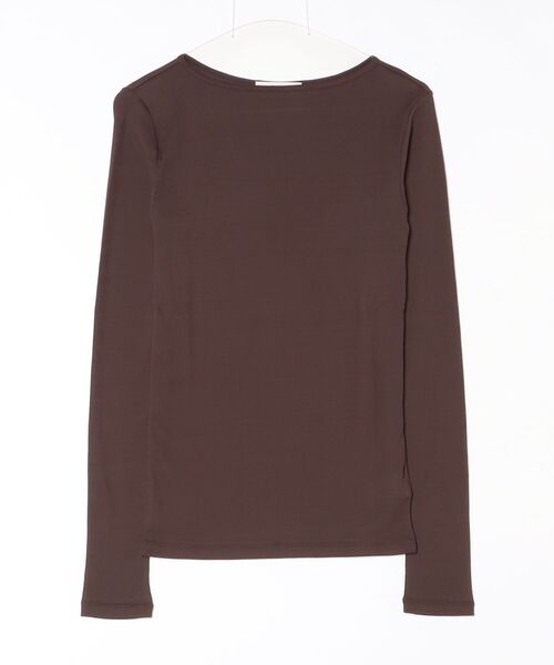 THE SHINZONE（ザ　シンゾーン）の「SHEER RIB LONG SLEEVE TEE 26SMSCU07（Tシャツ/カットソー・メンズ・ブラック/ネイビー/ホワイト/ブラウン・FREE）」の3枚目の写真