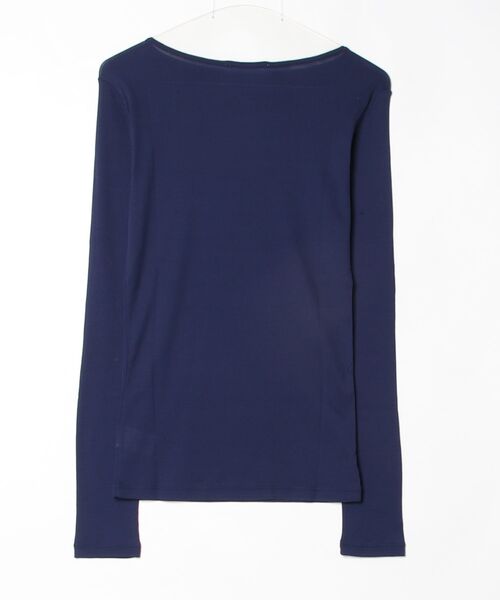 THE SHINZONE（ザ　シンゾーン）の「SHEER RIB LONG SLEEVE TEE 26SMSCU07（Tシャツ/カットソー・メンズ・ブラック/ネイビー/ホワイト/ブラウン・FREE）」の5枚目の写真