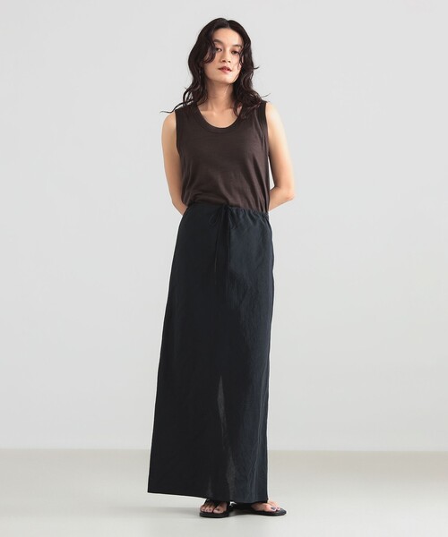 Demi-Luxe BEAMS(デミルクス ビームス)の「【7/24値下げ】コットンラミー バイアス スカート(スカート・レディース・チャコールグレー/ベージュ・36/38)」の8枚目の写真