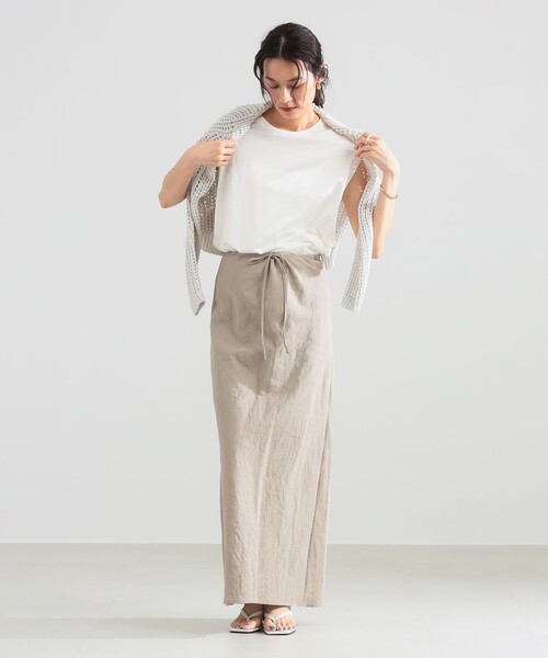Demi-Luxe BEAMS(デミルクス ビームス)の「【7/24値下げ】コットンラミー バイアス スカート(スカート・レディース・チャコールグレー/ベージュ・36/38)」の11枚目の写真