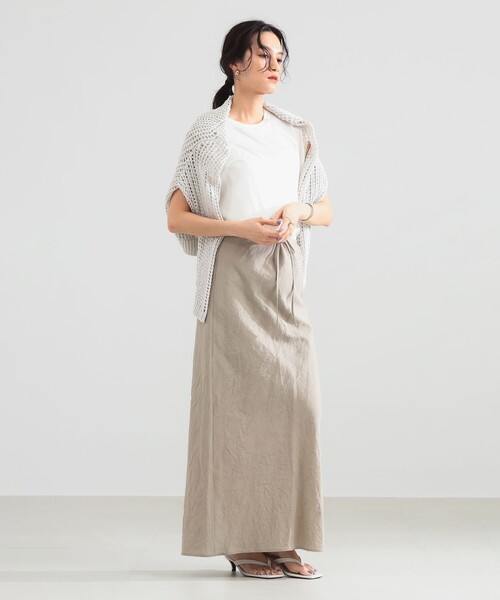 Demi-Luxe BEAMS(デミルクス ビームス)の「【7/24値下げ】コットンラミー バイアス スカート(スカート・レディース・チャコールグレー/ベージュ・36/38)」の13枚目の写真