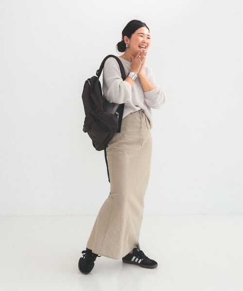 Demi-Luxe BEAMS(デミルクス ビームス)の「【7/24値下げ】コットンラミー バイアス スカート(スカート・レディース・チャコールグレー/ベージュ・36/38)」の18枚目の写真