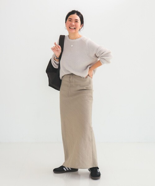 Demi-Luxe BEAMS(デミルクス ビームス)の「【7/24値下げ】コットンラミー バイアス スカート(スカート・レディース・チャコールグレー/ベージュ・36/38)」の19枚目の写真