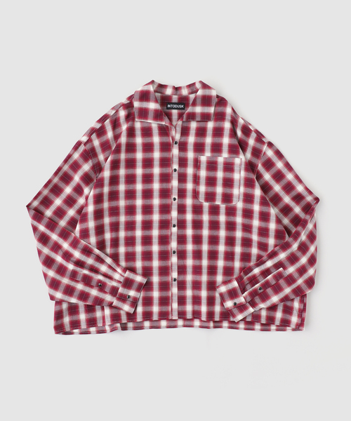WISM(ウィズム)の「INTODUSK / イントゥダスク DISCIPLE PLAID SHIRT(シャツ/ブラウス・メンズ・ブラック/レッド・MEDIUM/SMALL)」の2枚目の写真