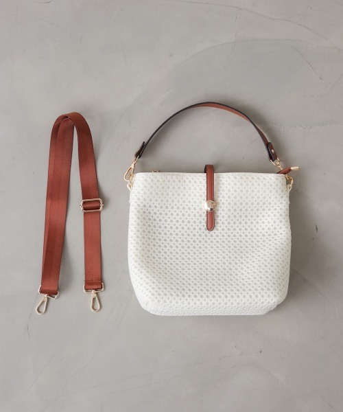 Bou Jeloud（ブージュルード）の「ドットメッシュショルダー（ショルダーバッグ・レディース・ブラック/オフホワイト・ONESIZE）」の22枚目の写真